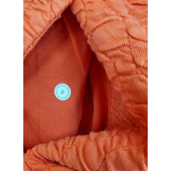 Lululemon sz 8 Rippled Full Zip Jacket Autumn Red Orange Coral turtleneck $148 - Picture 3 of 5